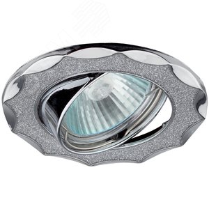 Светильник декор звезда со стеклянной крошкой MR16,12V/220V, 50W,хром/серебряный DK17 CH/SH SL - ЭРА (Энергия света)