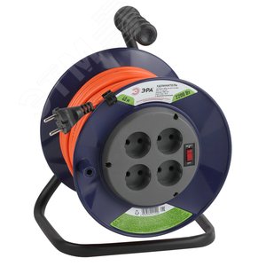 Удлинитель силовой RPx-4s-2x1.0-40m на п. катушке б/з 4 гн 40м ПВС 2х1 RPx-4s-2x1.0-40m