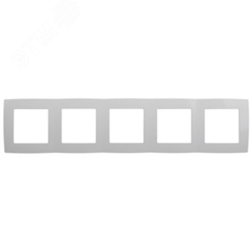 Рамка для розеток и выключателей 5 постов белый пластик ЭРА 12 12-5005-01 2