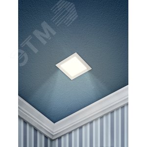 Светильник светодиодный ДВО-3W 4000К 150Лм a=85мм IP20 квадратный 4