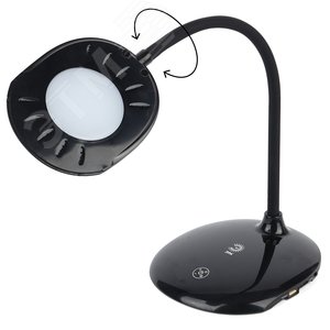 Светильник настольный со светодиодами (LED) NLED-457-7W-BK черный наст. | Б0028456 | ЭРА 4