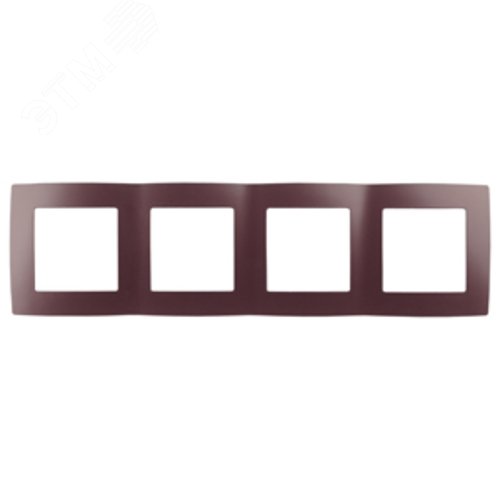 Рамка для розеток и выключателей 4 поста бордо пластик ЭРА 12 12-5004-25 2