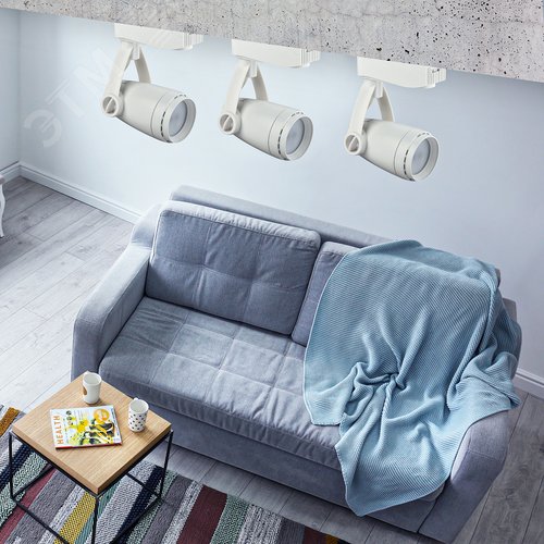 Светильник Трек GU10 ,белый TR12-GU10 WH (50/600) 6