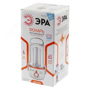 Фонарь кемпинговый 65хLED аккумулятор 4V4Ah 220В/12В KA65SU | Б0026985 | ЭРА - фото 2