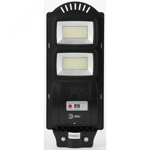 Консольный светильник на солн. бат., SMD, 40W, с датч. движ., ПДУ, 700lm, 5000К, IP65 ЭРА (Б0046799) - фото 2
