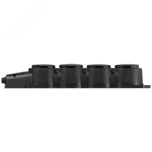 Колодка каучуковая с заземлением 4 розетки 16A IP44 черная KX-4e-B-IP44 - фото 4