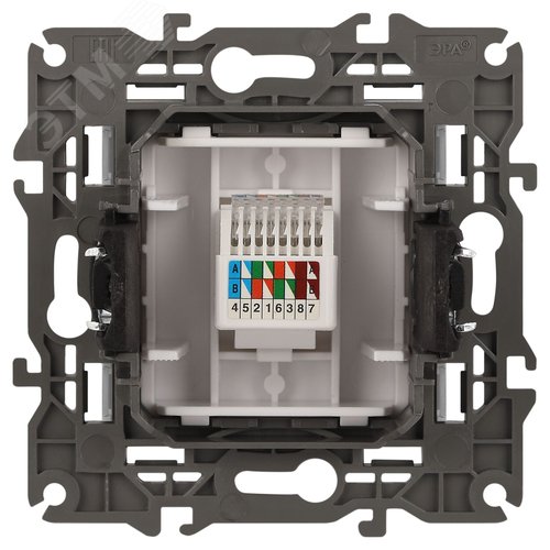 Розетка RJ45, Эра Elegance, алюминий, 14-3107-03 5