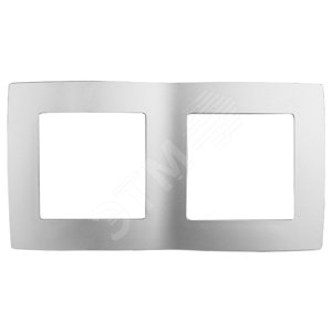 Рамка для розеток и выключателей 2 поста алюминий пластик ЭРА 12 12-5002-03