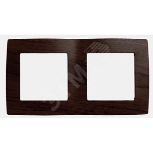 Рамка для розеток и выключателей 2 поста венге пластик ЭРА 12 12-5002-10