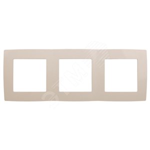 Рамка для розеток и выключателей 3 поста слоновая кость пластик ЭРА 12 12-5003-02