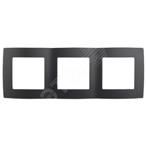 Рамка для розеток и выключателей 3 поста антрацит пластик ЭРА 12 12-5003-05