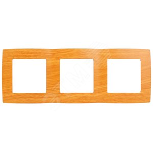 Рамка для розеток и выключателей 3 поста ольха пластик ЭРА 12 12-5003-07
