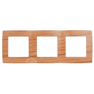 Рамка для розеток и выключателей 3 поста дуб пластик ЭРА 12 12-5003-09