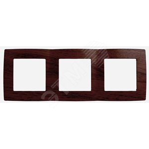 Рамка для розеток и выключателей 3 поста венге пластик ЭРА 12 12-5003-10