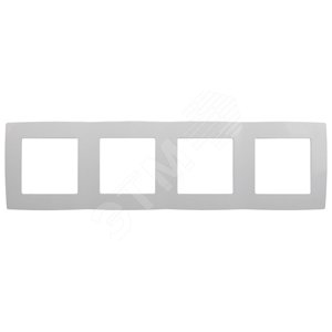 Рамка для розеток и выключателей 4 поста белый пластик ЭРА 12 12-5004-01
