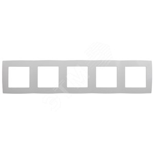 Рамка для розеток и выключателей 5 постов белый пластик ЭРА 12 12-5005-01