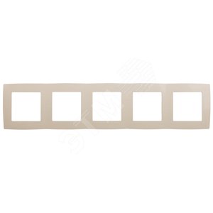 Рамка для розеток и выключателей 5 постов слоновая кость пластик ЭРА 12 12-5005-02
