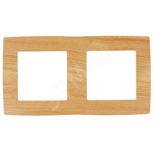 Рамка для розеток и выключателей 2 поста сосна пластик ЭРА 12 12-5002-11