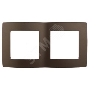 Рамка для розеток и выключателей 2 поста бронза пластик ЭРА 12 12-5002-13