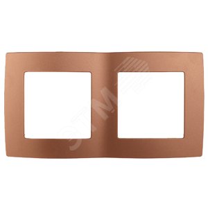 Рамка для розеток и выключателей 2 поста медь пластик ЭРА 12 12-5002-14