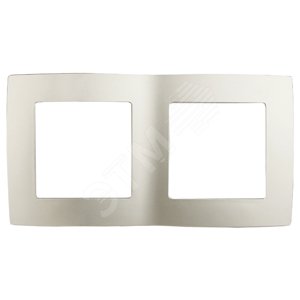 Рамка для розеток и выключателей 2 поста перламутр пластик ЭРА 12 12-5002-15