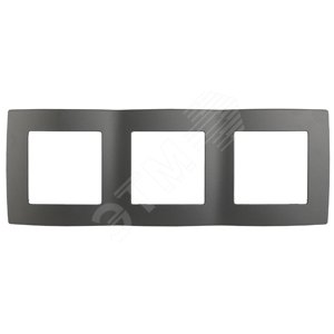 Рамка для розеток и выключателей 3 поста графит пластик ЭРА 12 12-5003-12