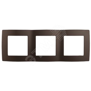 Рамка для розеток и выключателей 3 поста бронза пластик ЭРА 12 12-5003-13