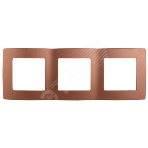 Рамка для розеток и выключателей 3 поста медь пластик ЭРА 12 12-5003-14