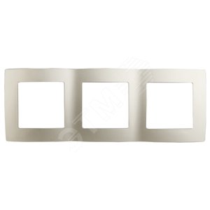 Рамка для розеток и выключателей 3 поста перламутр пластик ЭРА 12 12-5003-15