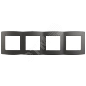 Рамка для розеток и выключателей 4 поста графит пластик ЭРА 12 12-5004-12
