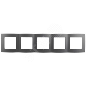 Рамка для розеток и выключателей 5 постов графит пластик ЭРА 12 12-5005-12
