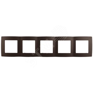 Рамка для розеток и выключателей 5 постов бронза пластик ЭРА 12 12-5005-13