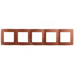 Рамка для розеток и выключателей 5 постов медь пластик ЭРА 12 12-5005-14