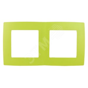 Рамка для розеток и выключателей 2 поста лайм пластик ЭРА 12 12-5002-26