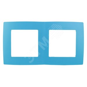 Рамка для розеток и выключателей 2 поста голубой пластик ЭРА 12 12-5002-28