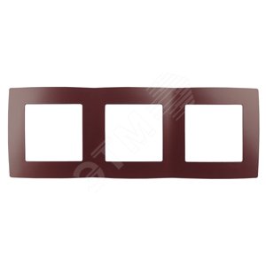 Рамка для розеток и выключателей 3 поста бордо пластик ЭРА 12 12-5003-25