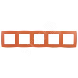Рамка для розеток и выключателей 5 постов оранжевый пластик ЭРА 12 12-5005-22