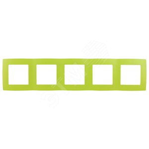 Рамка для розеток и выключателей 5 постов лайм пластик ЭРА 12 12-5005-26