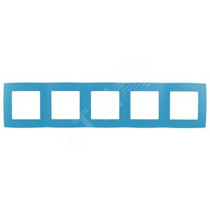 Рамка для розеток и выключателей 5 постов голубой пластик ЭРА 12 12-5005-28