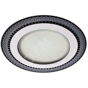 DK LED 9-6  Точечные светильники ЭРА светодиодный круглый ‘‘стекло с рисунком‘‘ 6W 4000K‘‘ (Б0028262) - ЭРА (Энергия света)