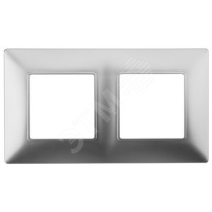 Рамка для розеток и выключателей алюминий пластик ЭРА Elegance 14-5002-03