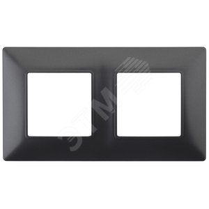 Рамка для розеток и выключателей антрацит пластик ЭРА Elegance 14-5002-05