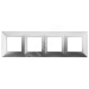 Рамка для розеток и выключателей алюминий пластик ЭРА Elegance 14-5004-03