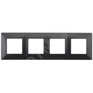 Рамка для розеток и выключателей антрацит пластик ЭРА Elegance 14-5004-05