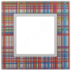 Рамка для розеток и выключателей прозрачный стекло ЭРА Elegance 14-5101-00