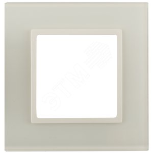 Рамка для розеток и выключателей слоновая кость стекло ЭРА Elegance 14-5101-02 - ЭРА (Энергия света)
