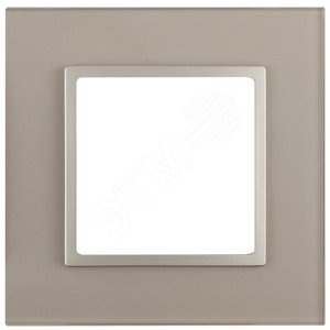 Рамка для розеток и выключателей шампань стекло ЭРА Elegance 14-5101-04