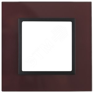 Рамка для розеток и выключателей бордо стекло ЭРА Elegance 14-5101-25
