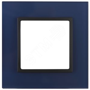 Рамка для розеток и выключателей синий стекло ЭРА Elegance 14-5101-29