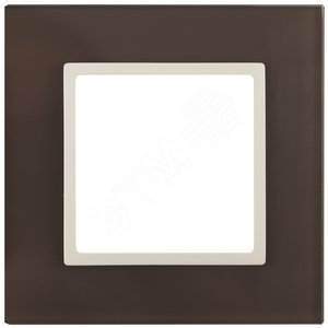 Рамка для розеток и выключателей мокко стекло ЭРА Elegance 14-5101-31